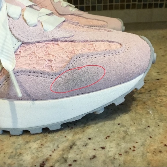 New Balance Pink Lace Pack Suede Lifestyle Sneakers 327 - Picture 3 of 15